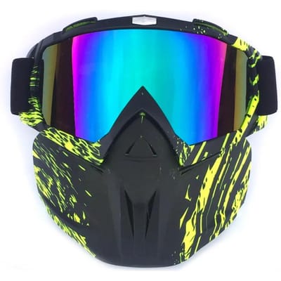 Masque de Motocross Casque Lentille Matériau TPU Lentille Haute Définition Masque Lunettes Amovibles Lunettes Tactiques Lunettes Protection UV Été Protection UV