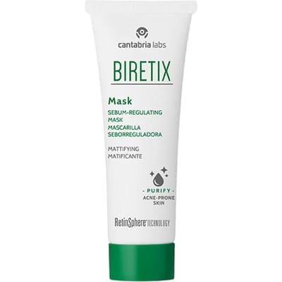 Cantabria Labs, Biretix, Régulateur de Sébum, Masque Crème, Pour le Visage, 25 g