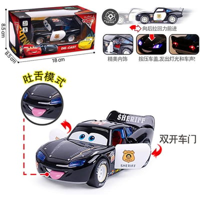 1:32 Lightning McQueen Disney Pixar Cars Voiture en Alliage Moulée Sous Pression Avec Lumière Et Son Jouet à Ressort Arrière Cadeaux de Noël pour Enfants