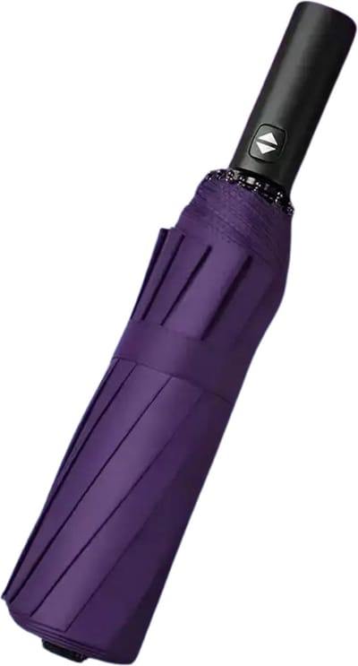 Nivard Moderne Stormparaplu - Opvouwbaar - Windproof Paraplu - Stormproef - Automatisch Uitklapbaar - Umbrella - Met Knop - Paars