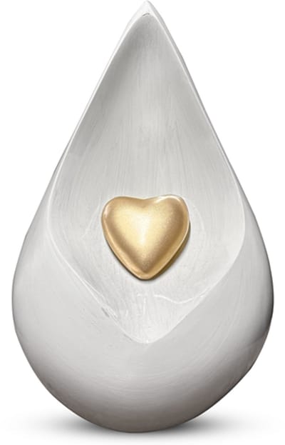 Unieke As Urn - 2 Liter - Handgemaakte urn - Urn - Crematie Urn - Uniek - Voor Huisdieren of Menselijk As - Crematie As - Decoratie Urn - White Vulcano