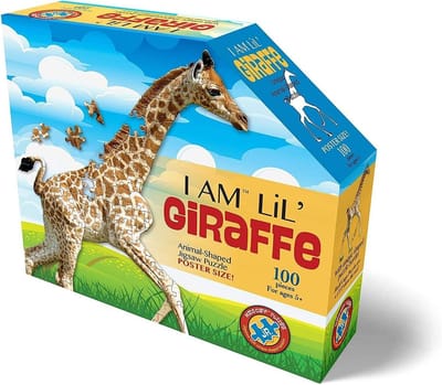 Contour Legpuzzel Junior Giraf - 100 Stukjes - Vormpuzzel voor Kinderen en Volwassenen