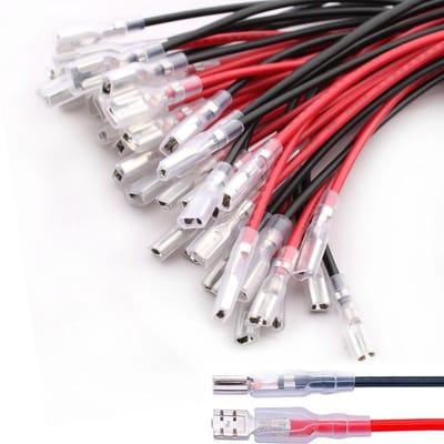 RUNCCI-YUN 40-delige Set Kabel Lugs en Plugs - 2.8mm & 4.8mm Geïsoleerde Connectoren
