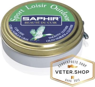 Schoenmaker grootverpakking voor klein prijsje - Saphir sport loisir outdoor ledervet in blik - 250 ml, Saphir 001 Zwart