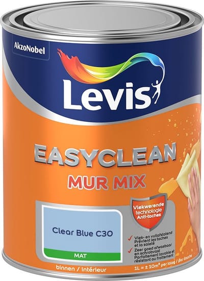 Levis - Easyclean Mur Mat Mix - Clear Blue C30 - Mengverf - 1 L