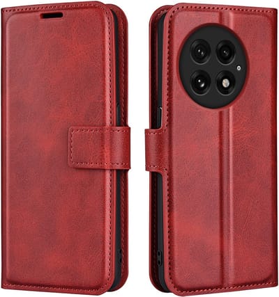 Coverup Hoesje - Geschikt voor OnePlus 13 Hoesje - Coverup Deluxe Book Case - Rood