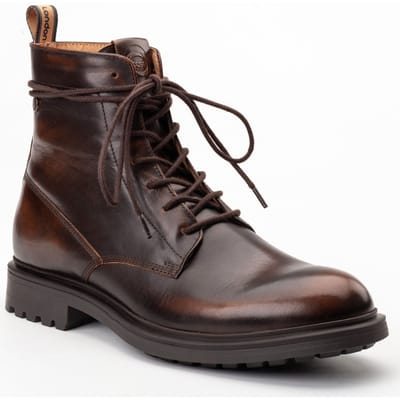 Base London Brunel Leren Herenschoenen Bruine Enkellaarsjes