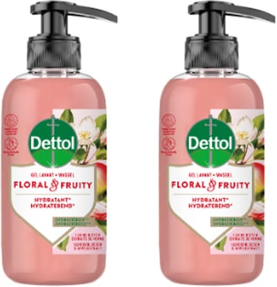 Dettol Handzeep - Antibacterieel - Floral & Fruity - Vlinderbloesem & Appelextract - 300ml x2