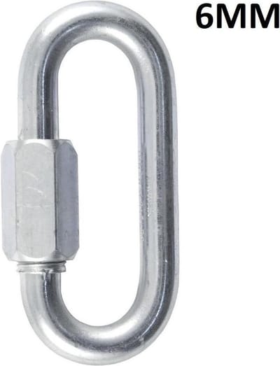 Quick link - 6 mm - gegalvaniseerd - schroef lock - 4 stuks