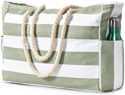 XXL Strandtas Grote Waterdichte Tassen voor Familie, Reizen en Boodschappen - Met Rits