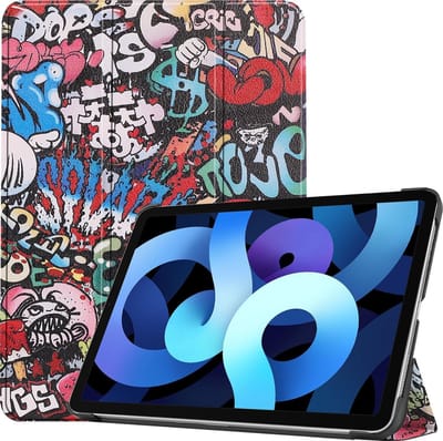 Hoesje - Geschikt voor Apple iPad Air 4 (2020) - 10.9 inch - 4e Generatie - Dun & Stevig - Hardcover Book Case - Trifold Bookcase Hoes - Hard Cover - Tablethoes - Graffity