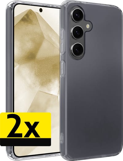 Hoesje - 2 Stuks - Geschikt voor Samsung Galaxy A55 - Sterk & Shockproof - Case Siliconen - Back Cover - Telefoon Hoes - Telefoonhoesjes - Transparant