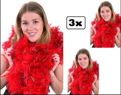 3x Boa rood 180 cm/150 gr.