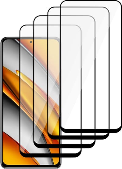 Screenprotector geschikt voor Xiaomi Poco F3 - Full Screen Protector Glas - 4 Stuks