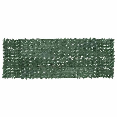 vidaXL - Balkonscherm - met - donkergroene - bladeren - 300x100 - cm