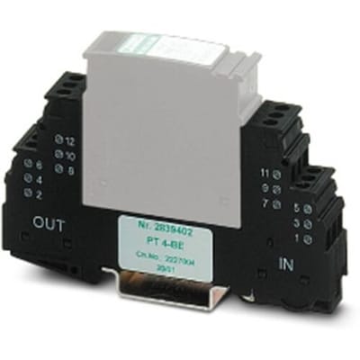 Phoenix Contact 2839402 PT 4-BE Overspanningsveilige sokkel Set van 10 stuks Overspanningsbeveiliging voor: Verdeelkast 10 stuk(s)