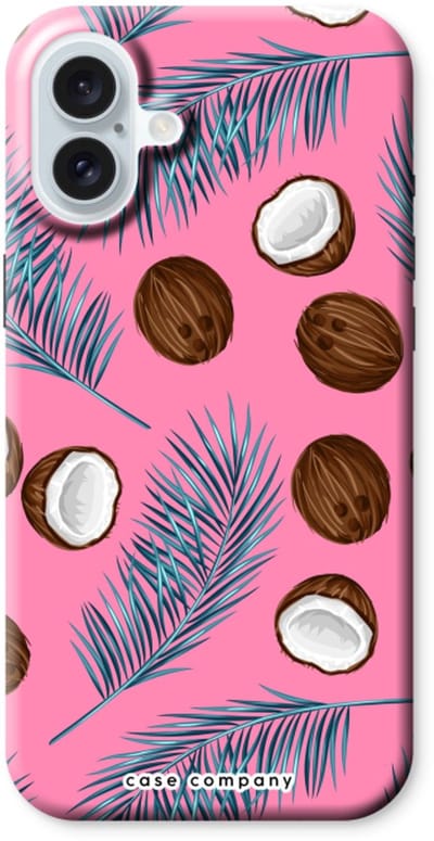Case Company® - Hoesje geschikt voor iPhone 16 Plus hoesje - Kokosnoot - Tough Case - Maximale Bescherming alle Kanten en Schermrand