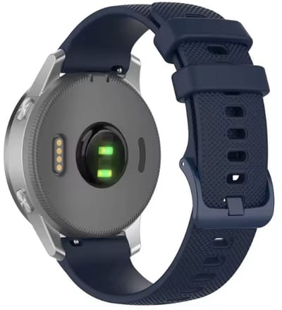 Siliconen bandje geschikt voor Garmin - Horlogeband geschikt voor Garmin Venu 2S, Vivoactive 3S en Vivoactive 4S - Marineblauw - S/M - CHPN