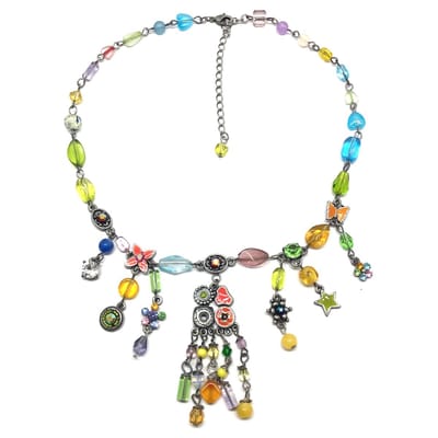 Behave Ketting - multi kleur - dames - met hanger - 40 cm