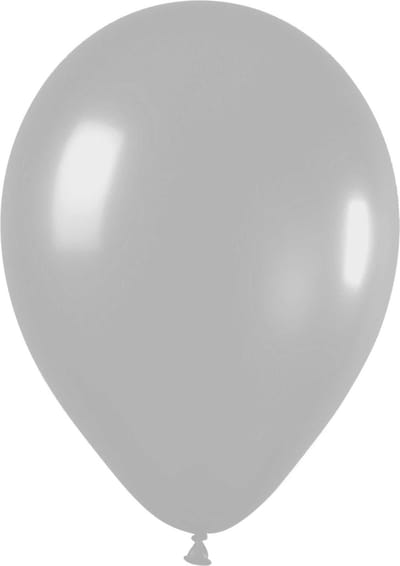 Metallic Ballonnen Zilver : 100 Stuks