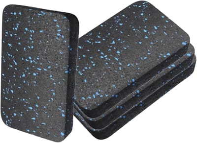 Dempende Vloermatten - Trillingsdempers Schokabsorbers - Fitness Apparatuur Beschermen - Hoge Dichtheid Rubber - 10x10x1.2 cm - Zwart
