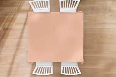 Tafelkleed - Tafellaken - 150x150 cm - Abrikoos - Roze - Pastel - Effen - Kleur - Binnen en Buiten