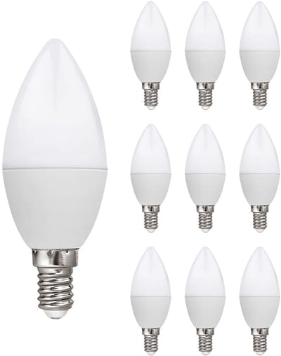 Kobi LED Lamp Kaarsvorm E14 8.5W - 806lm - 6500K - 230V - Voor Technische Ruimtes, Keuken of Werkplek - 10 stuks