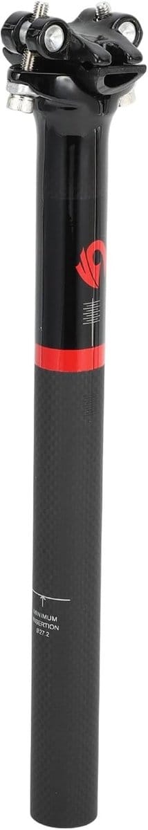 Verstelbare Fietszadelpen voor Comfortabel Fietsen, Hoogte en Hoek Instelbaar, 27,2 x 300 mm, Koolstofvezel, Geschikt voor Diverse Fietstypes