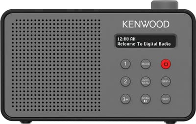Kenwood CR-M25DAB Draagbare DAB+ radio met automatische veiligheidswaarschuwingsfunctie - Grijs