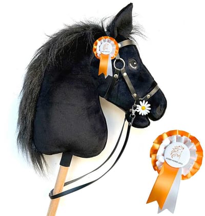 Hobby Horse Land - Hobby Horse "Stormy" Volbloed - Inclusief halster- Stokpaard - A3