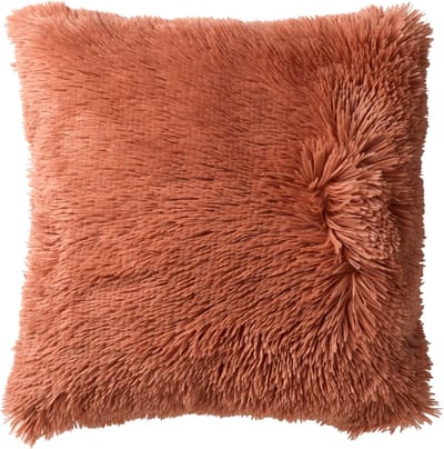 Dutch Decor FLUFFY - Kussenhoes 45x45 cm - superzacht - effen kleur - Muted Clay - roze - met rits - zonder binnenkussen