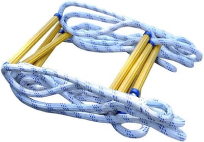 Touwladder voor Noodgevallen - Klimladder Veiligheid - Evacuatie en Klimmen - Sterk Draagvermogen 420kg - 3 tot 20 Meter - Nylon