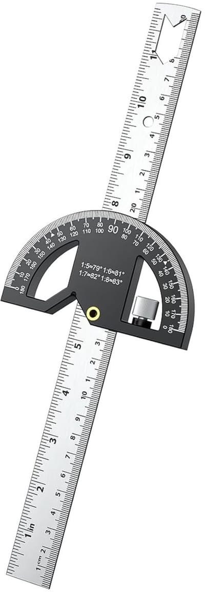 Dailygoods- Hoekliniaal 300 mm - Hoekmeter Digitaal - Winkelhaak - Markeringsliniaal - Houtbewerking - Nauwkeurigheid ±0,5°