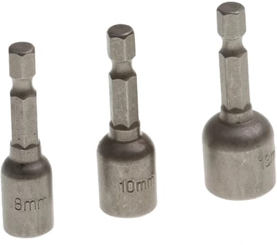 Magnetische Dopsleutelbit Set 1/4'' - Nut Driver Set - 8 10 13 mm - Voor Accutol - Boormachine - M5 M6 M8