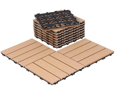 66x WPC Terrastegels Kliksysteem 30x30 cm Tuintegels Balkon & Terras (6m²)