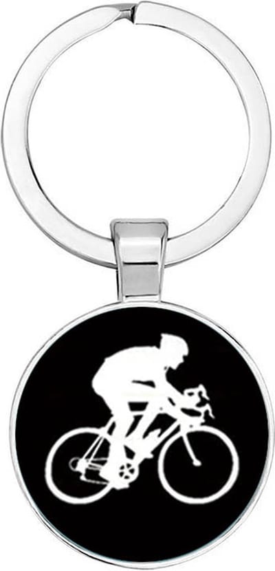 Akyol - Mountainbiker Sleutelhanger - mountainbiken - sportieve mensen - sport - cadeau - verjaardag - kado - geschenk - gift - sportief persoon - 2,5 x 2,5 CM