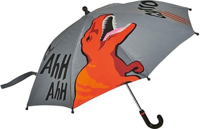 Moses Kinderparaplu T-rex 80 Cm Polyester Grijs