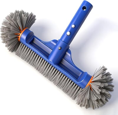 Ronde zwembadborstel voor efficiënte reiniging van foliezwembaden, muren, hoeken en tegels, 13 inch zwembadbezem voor optimale zwembadonderhoud