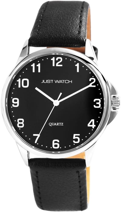 JUST WATCH Herenhorloge van echt leer Bernard met echte leren band, basic, modern, eenvoudig, heren