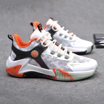 Nieuwe Basketbalschoenen Mesh Ademend Hardloopschoenen Heren Trendy Casual Sportschoenen Mode Veelzijdige Herenschoenen 44 gray
