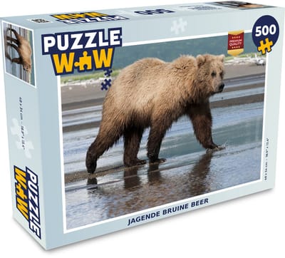 Puzzel Beer - Strand - Water - Legpuzzel - Puzzel 500 stukjes