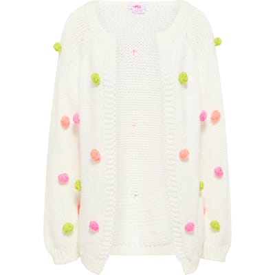 Mymo Vest Blonda Dames Wol Wit Veelkleurig