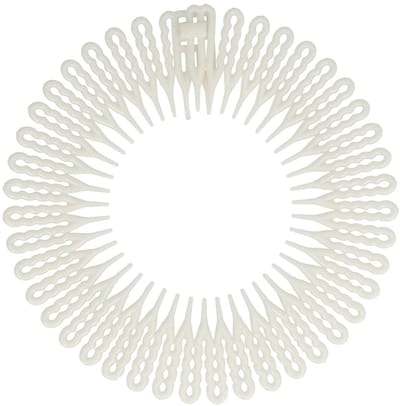 Haarsoires Haarband Diadeem – Kamdiadeem – Zigzag – Flexibel Kunststof – Wit - Stevige Haarband met Kammetjes voor Extra Grip - Haaraccessoire Haarfixatie - Comfortabel voor Dames & Meisjes - Universele Maat