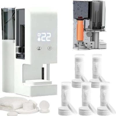 Automatic Hot Towel Warmer Dispenser 55°C with 100 Towels, 5 Seconds Warm-up, Portable Compressed Facials, Towels, Steamer for Women, Mother Gifts