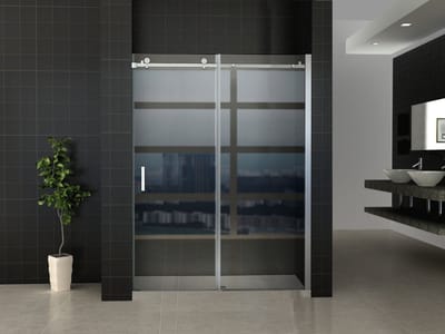 Klea Slide Nisdeur Douche Schuifdeur Met Chroom Profiel 140x200cm 8mm Antikalk Veiligheidsglas Met NANO Coating