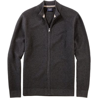 OLYMP Casual modern fit pullover katoen - antraciet - Maat: L