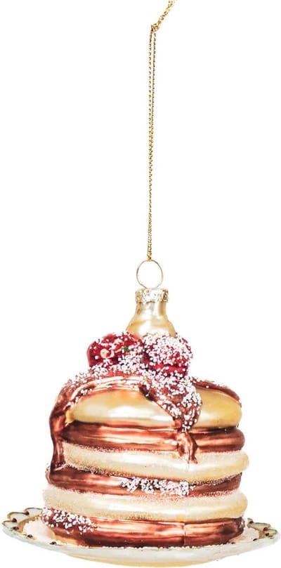 Housevitamin Kerst Ornament - pannenkoek- kerstbal-10x10x9,5cm