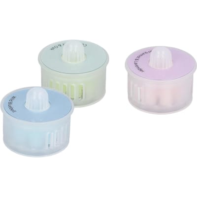 3 Stuks Robotstofzuiger Geurcapsule Luchtverfrisser Accessoire Wild Blauwe Klok Bergamot en Lavendel white
