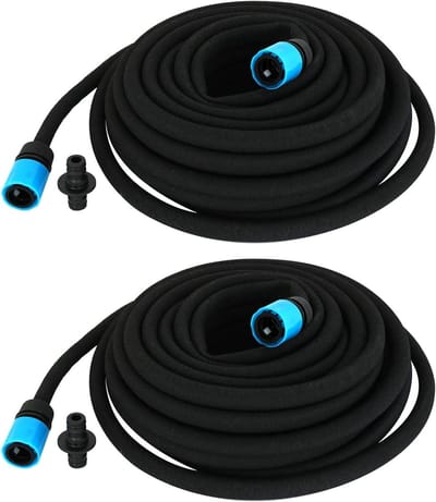 Bevloeingsslang Set - Drippslang Tuinslang - Planten Water Geven - Precisie Irrigatie Systeem - 2x 15 meter - Zwart