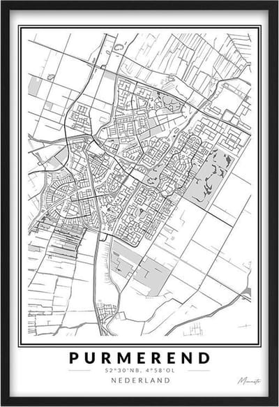 Poster Stad Purmerend A3 - 30 x 42 cm (Exclusief Lijst)